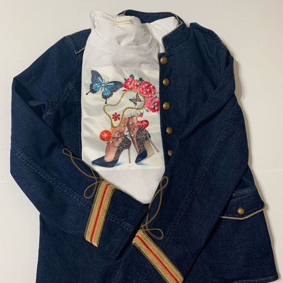 Tops - Glam Shoe Diva Graphic Tee w Pearls [TO-75]